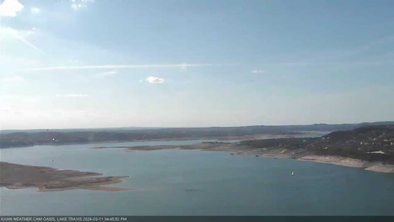 Lake Travis webcam, March 11, 2024 4:45 PM CT