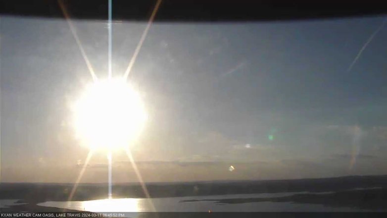 Lake Travis webcam, March 11, 2024 6:45 PM CT