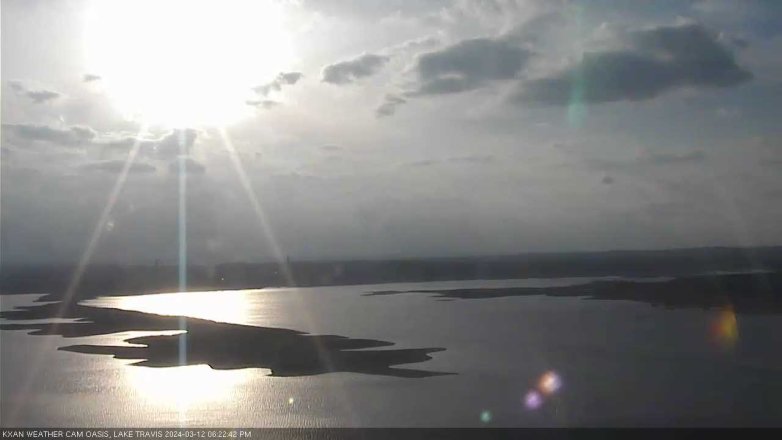 Lake Travis webcam, March 12, 2024 6:25 PM CT