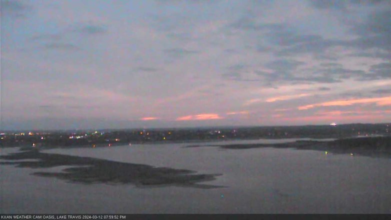Lake Travis webcam, March 12, 2024 8:00 PM CT