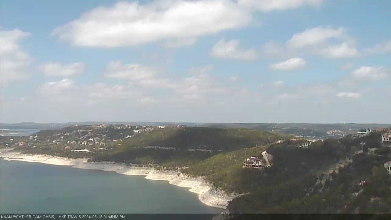 Lake Travis webcam, March 13, 2024 1:45 PM CT