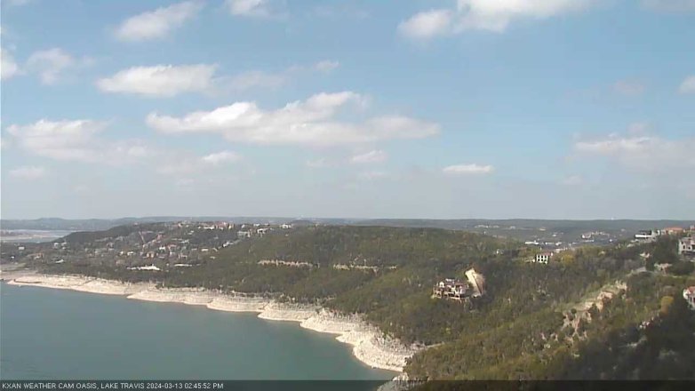 Lake Travis webcam, March 13, 2024 2:45 PM CT
