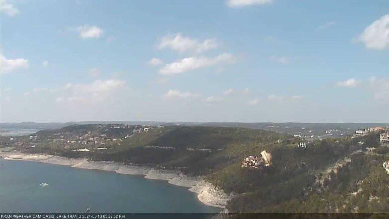 Lake Travis webcam, March 13, 2024 3:25 PM CT