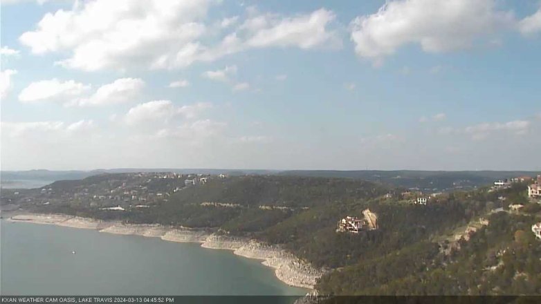 Lake Travis webcam, March 13, 2024 4:45 PM CT
