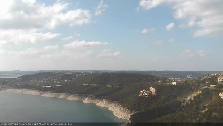 Lake Travis webcam, March 13, 2024 5:00 PM CT