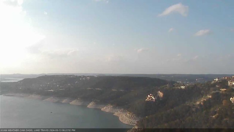 Lake Travis webcam, March 13, 2024 6:25 PM CT