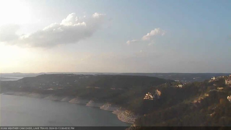 Lake Travis webcam, March 13, 2024 6:45 PM CT