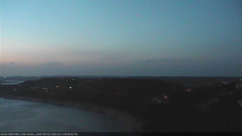 Lake Travis webcam, March 13, 2024 8:00 PM CT