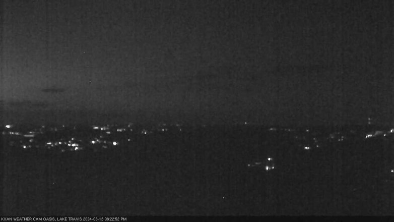 Lake Travis webcam, March 13, 2024 8:25 PM CT