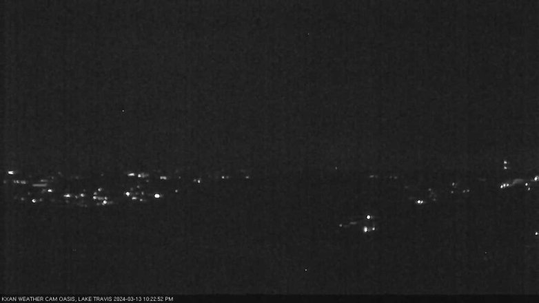Lake Travis webcam, March 13, 2024 10:25 PM CT