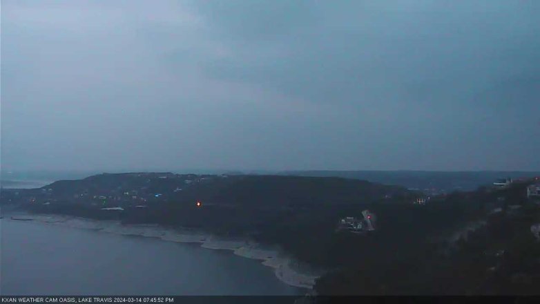 Lake Travis webcam, March 14, 2024 7:45 PM CT