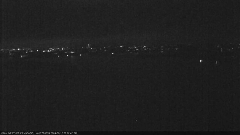 Lake Travis webcam, March 16, 2024 9:25 PM CT