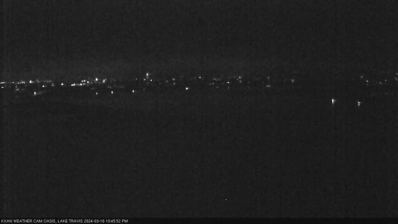 Lake Travis webcam, March 16, 2024 10:45 PM CT