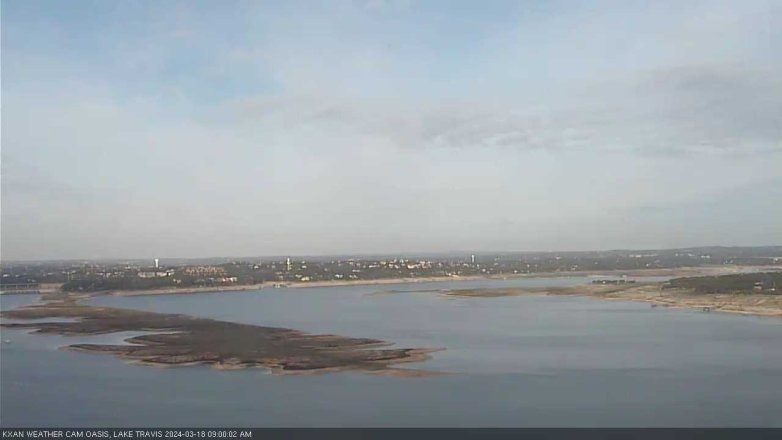 Lake Travis webcam, March 18, 2024 9:00 AM CT