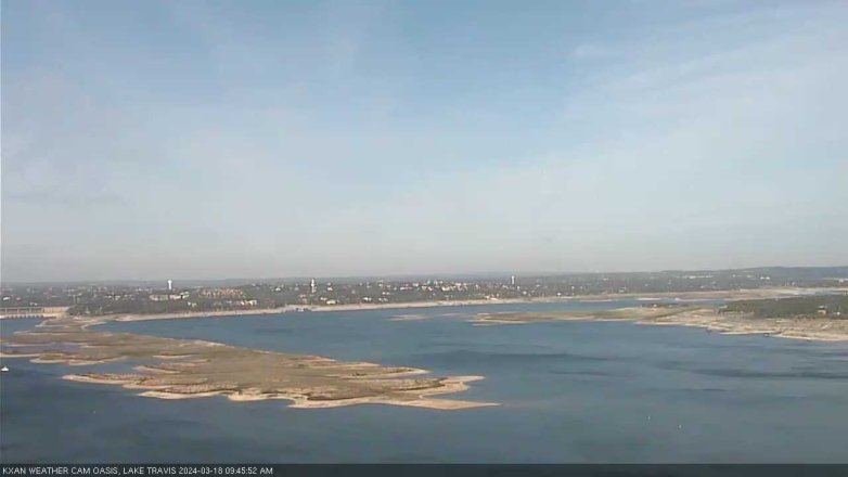 Lake Travis webcam, March 18, 2024 9:45 AM CT