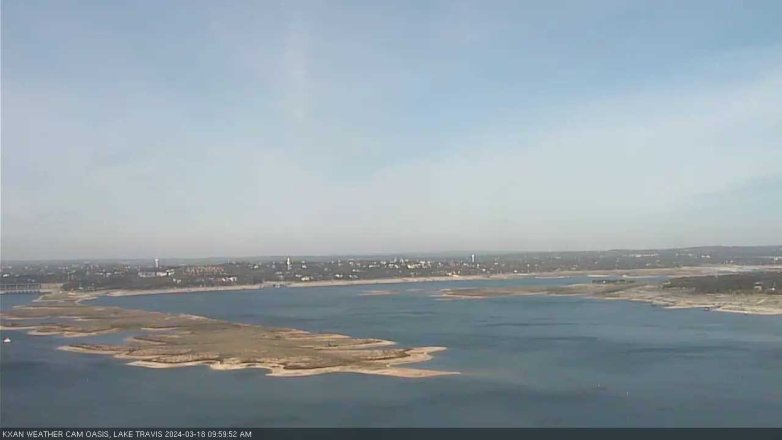 Lake Travis webcam, March 18, 2024 10:00 AM CT