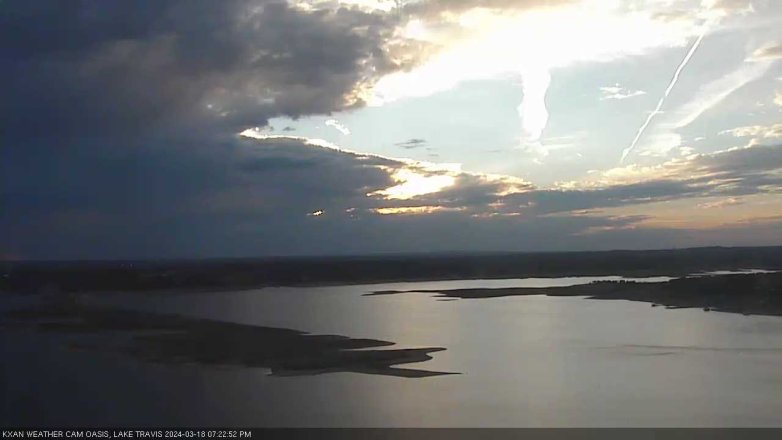 Lake Travis webcam, March 18, 2024 7:25 PM CT