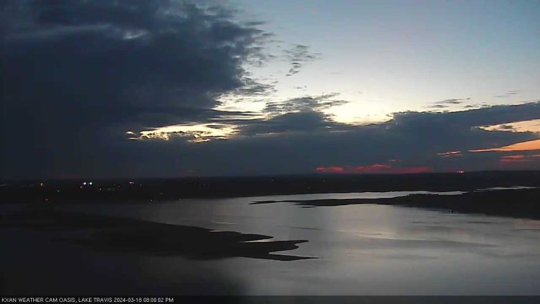 Lake Travis webcam, March 18, 2024 8:00 PM CT