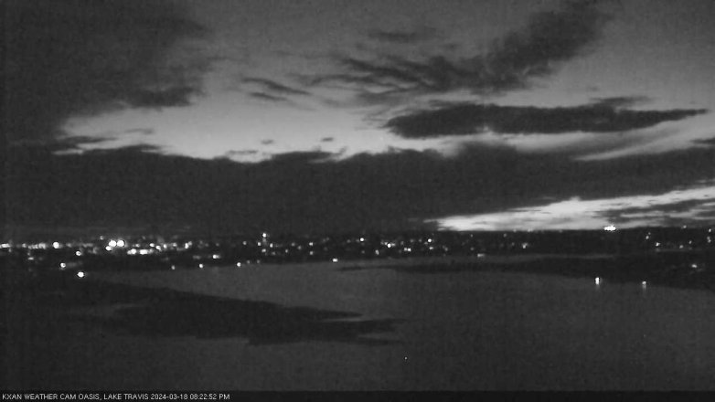 Lake Travis webcam, March 18, 2024 8:25 PM CT