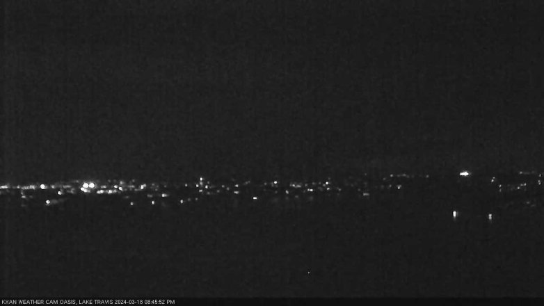 Lake Travis webcam, March 18, 2024 8:45 PM CT