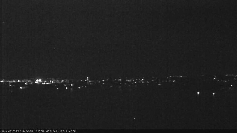Lake Travis webcam, March 18, 2024 9:25 PM CT