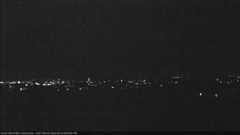 Lake Travis webcam, March 18, 2024 10:00 PM CT