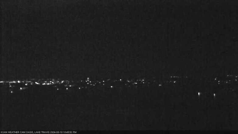 Lake Travis webcam, March 18, 2024 10:45 PM CT