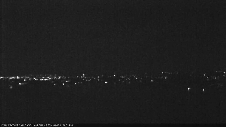 Lake Travis webcam, March 18, 2024 11:00 PM CT