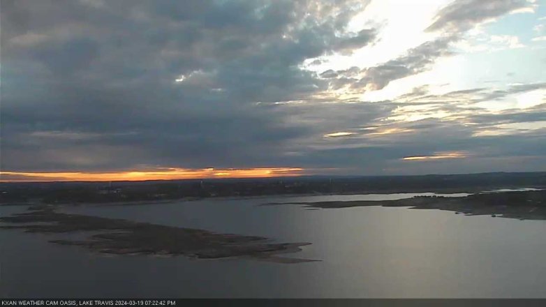 Lake Travis webcam, March 19, 2024 7:25 PM CT