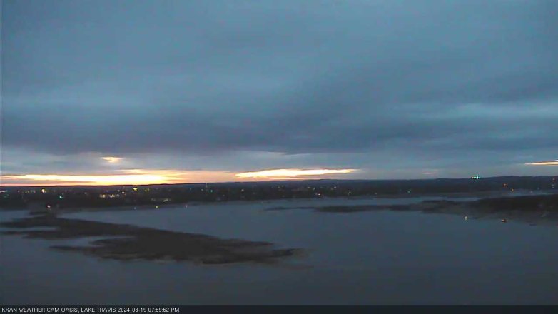 Lake Travis webcam, March 19, 2024 8:00 PM CT