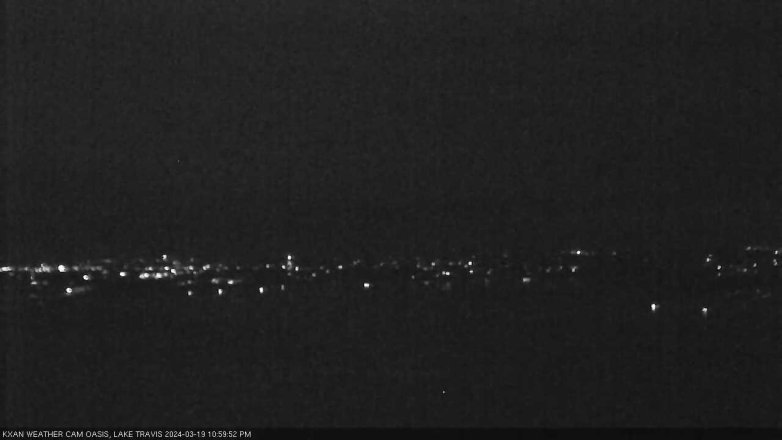 Lake Travis webcam, March 19, 2024 11:00 PM CT