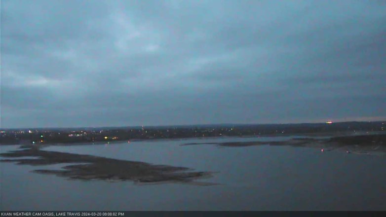 Lake Travis webcam, March 20, 2024 8:00 PM CT