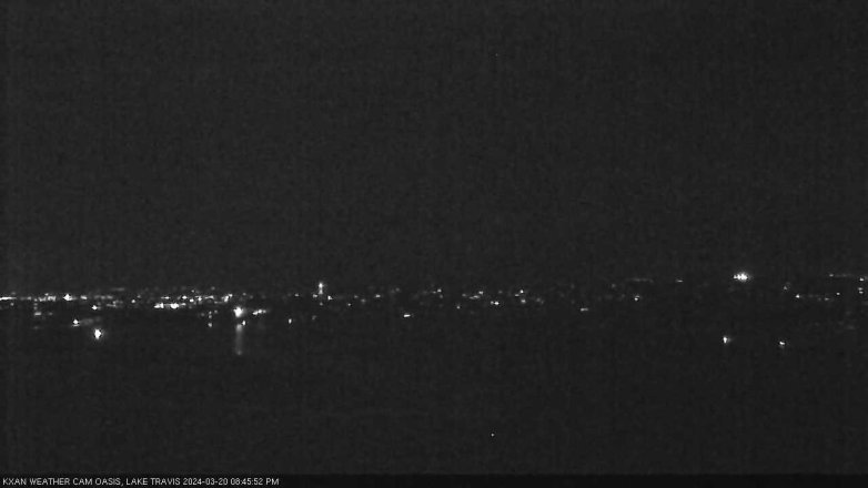 Lake Travis webcam, March 20, 2024 8:45 PM CT