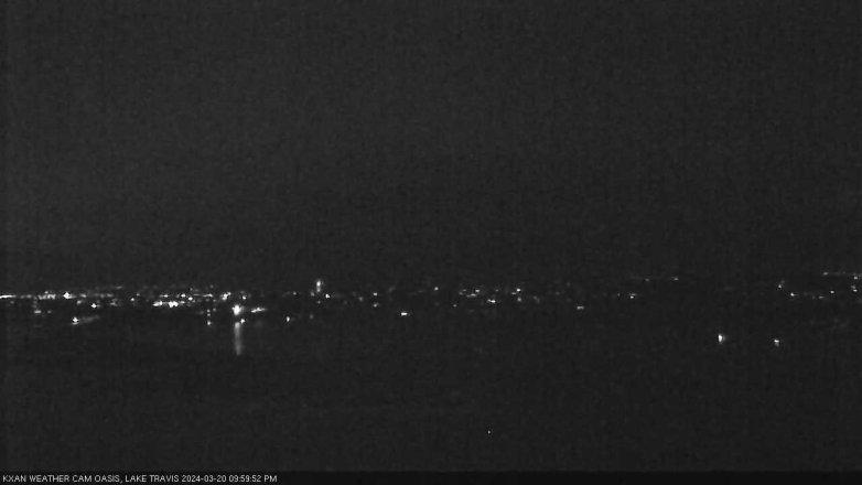 Lake Travis webcam, March 20, 2024 10:00 PM CT