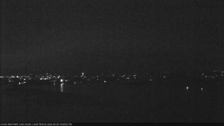 Lake Travis webcam, March 20, 2024 10:45 PM CT