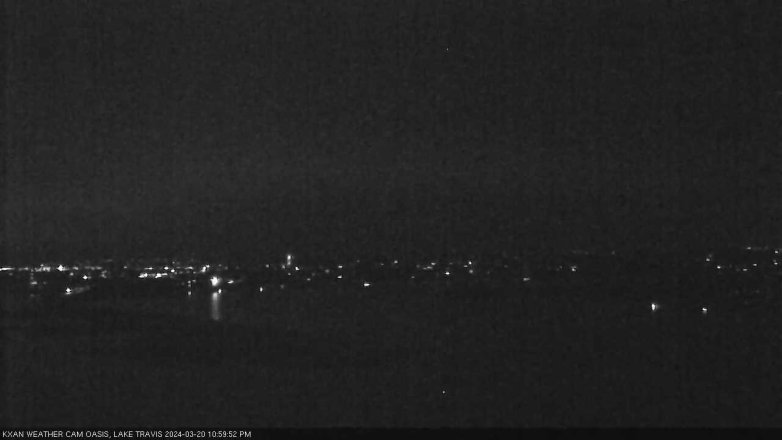 Lake Travis webcam, March 20, 2024 11:00 PM CT