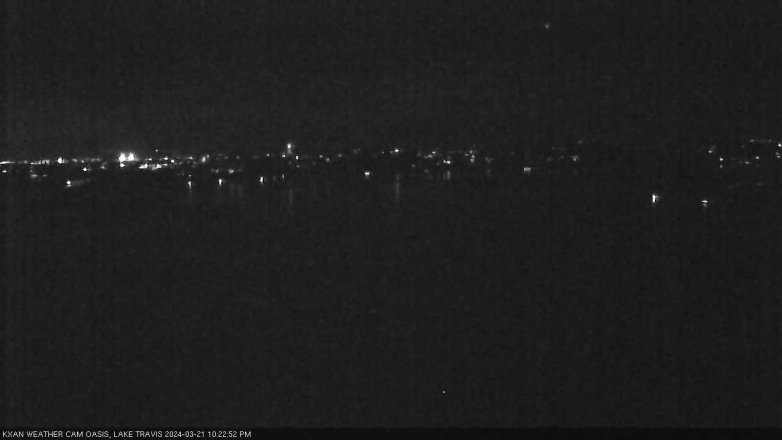 Lake Travis webcam, March 21, 2024 10:25 PM CT
