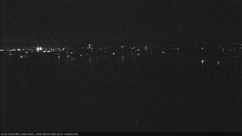 Lake Travis webcam, March 21, 2024 10:45 PM CT