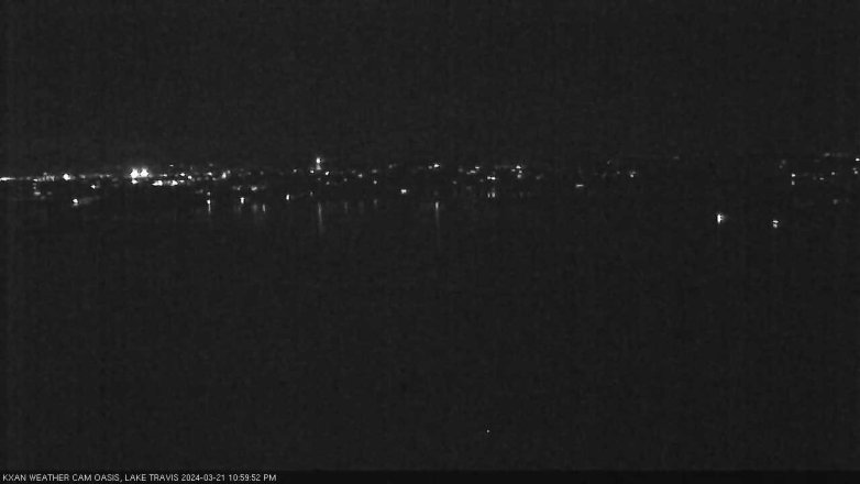 Lake Travis webcam, March 21, 2024 11:00 PM CT