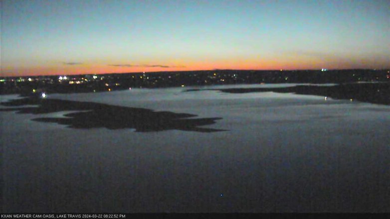 Lake Travis webcam, March 22, 2024 8:25 PM CT