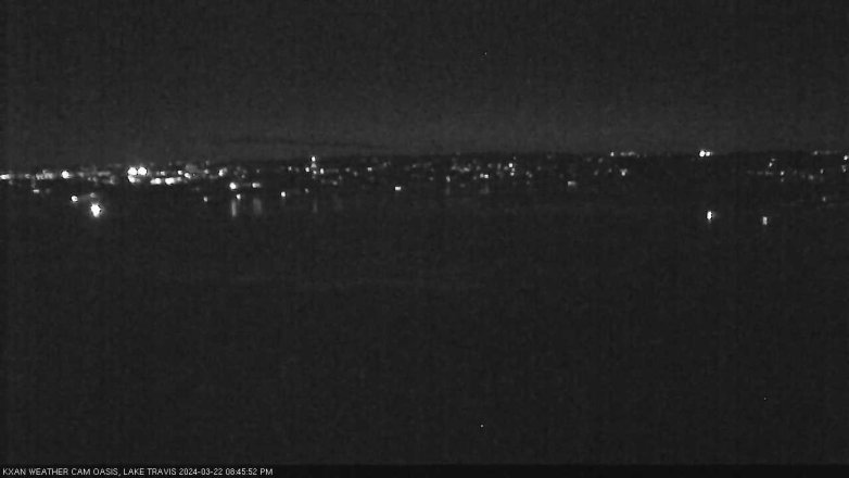 Lake Travis webcam, March 22, 2024 8:45 PM CT