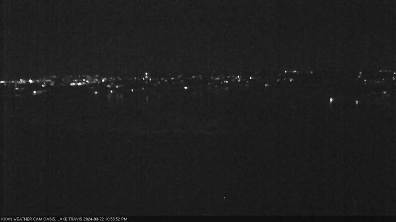 Lake Travis webcam, March 22, 2024 11:00 PM CT