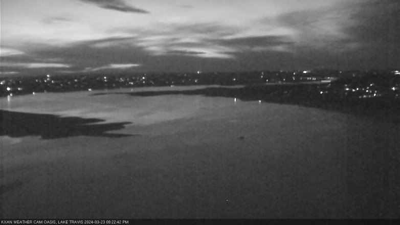 Lake Travis webcam, March 23, 2024 8:25 PM CT