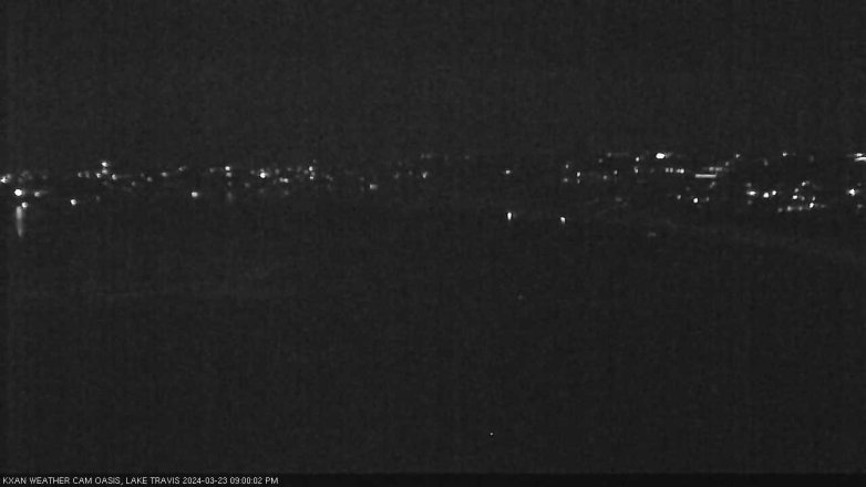 Lake Travis webcam, March 23, 2024 9:00 PM CT