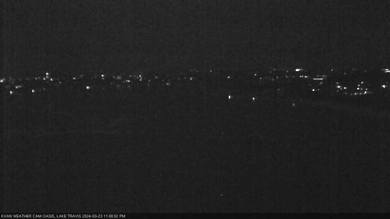 Lake Travis webcam, March 23, 2024 11:00 PM CT
