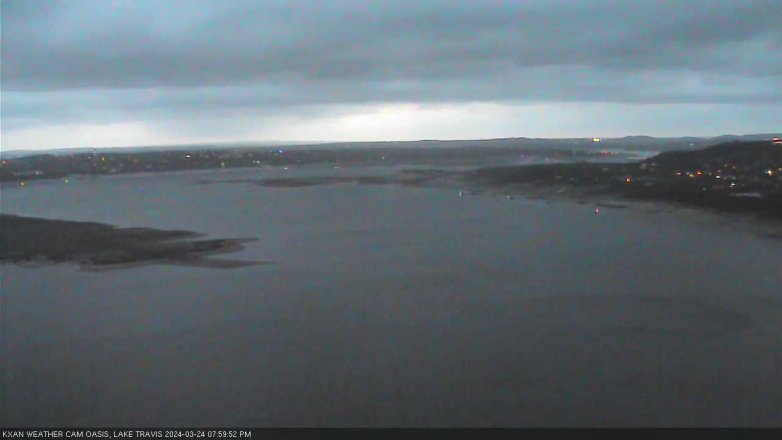 Lake Travis webcam, March 24, 2024 8:00 PM CT