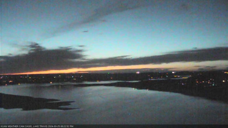 Lake Travis webcam, March 25, 2024 8:25 PM CT