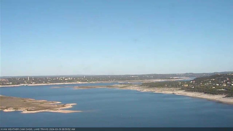 Lake Travis webcam, March 26, 2024 9:00 AM CT