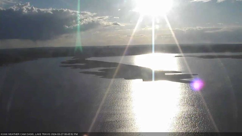 Lake Travis webcam, March 27, 2024 6:45 PM CT