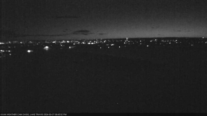 Lake Travis webcam, March 27, 2024 8:45 PM CT